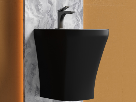 Фото раковина подвесная ceramicanova dion 36.5 см, цвет: черный cn6067mb