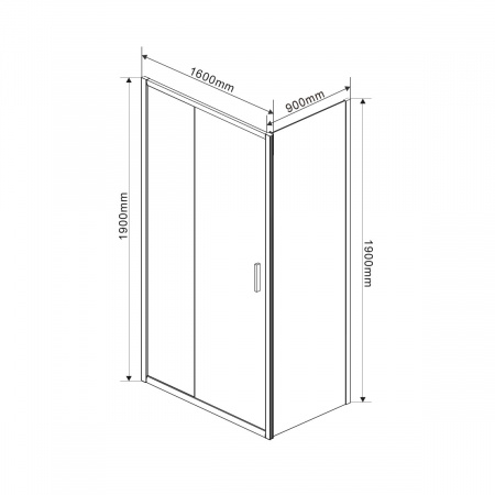 Фото душевой уголок vincea garda 160x90 см vsr-1g9016cl