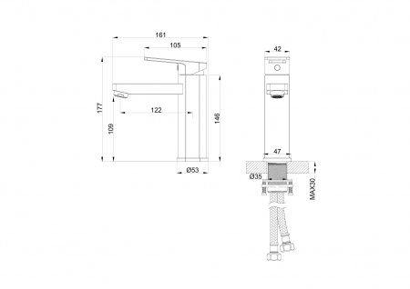 Фото смеситель для раковины wonzon & woghand, цвет: хром ww-88139010-cr