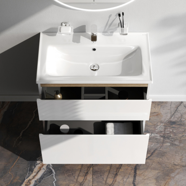 Фото тумба под раковину am.pm x-joy  80 см цвет: белый m85afsx0802wg