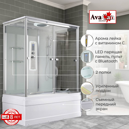 Фото душевая кабина avacan v5015led 150x85 см