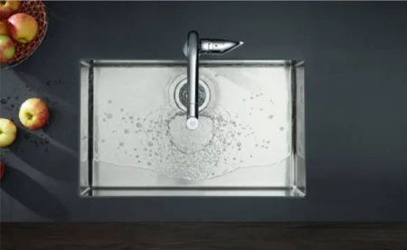 Фото смеситель для кухонной мойки hansgrohe metris select 73803000
