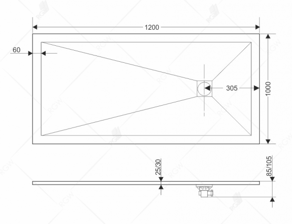 Фото поддон rgw st-g 100x120 см 16152012-02