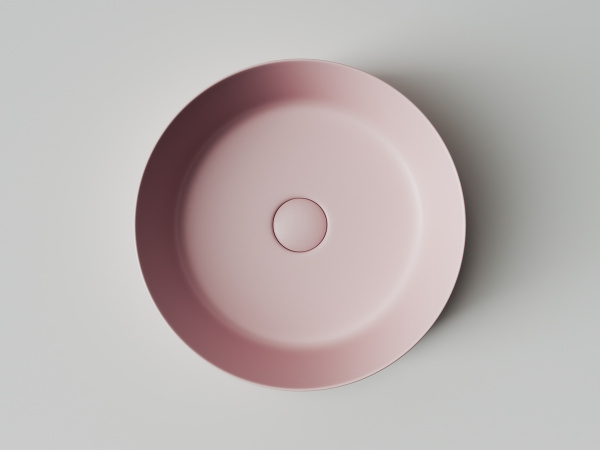 Фото раковина накладная ceramicanova element 39 см, цвет: розовый cn6022mp