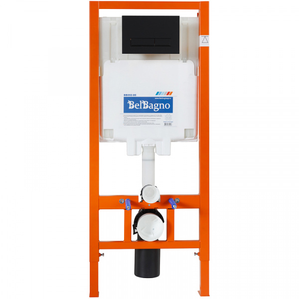 Фото инсталляция для унитаза с панелью смыва belbagno bb002-80/bb012-mr-nero.m