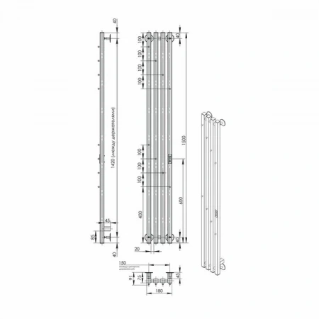 Фото электрический полотенцесушитель indigo  style 4 pro 150/18 lspre150-18rt