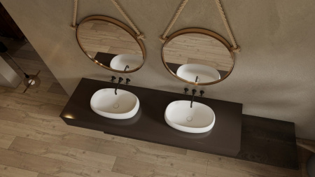 Фото раковина накладная abber stein 58 см as2632