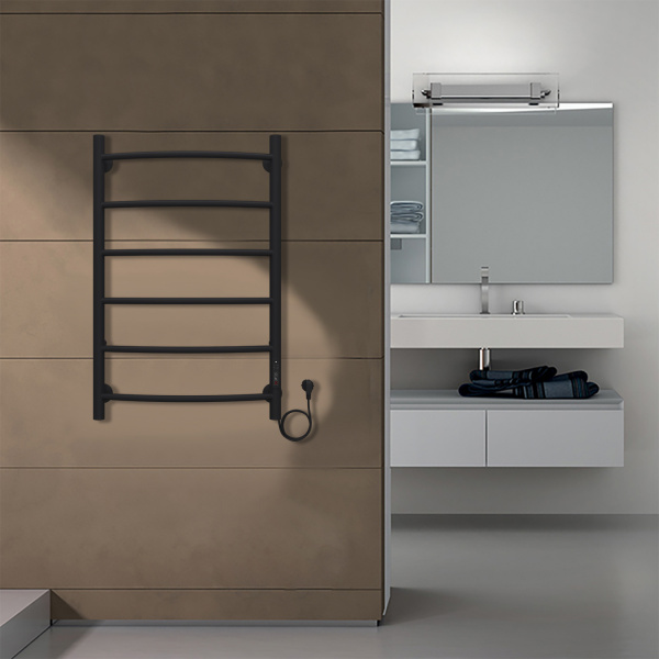 Фото электрический полотенцесушитель azario verona 50x80 см цвет: черный az04858b
