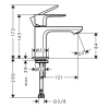 Фото смеситель для раковины hansgrohe rebris e 72506000