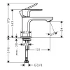 Фото смеситель для раковины hansgrohe rebris e 72506670