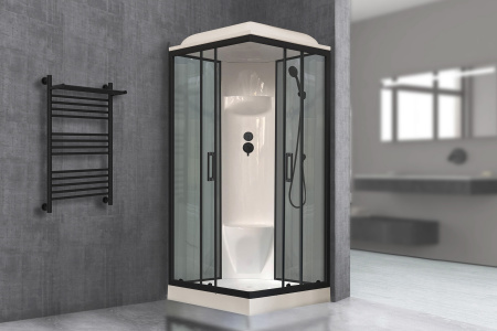 Фото душевая кабина royal bath нр rb80hp6-gt-bl 80x80 см