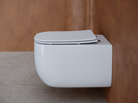 Фото унитаз подвесной, безободковый ceramicanova noel cn3013
