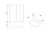 Фото душевое ограждение royal bath bk rb90bk-c-bl 90x90 см