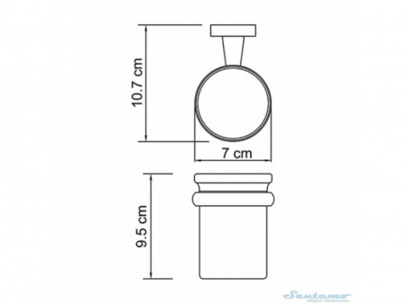 Фото подстаканник одинарный wasserkraft lippe k-6528