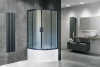 Фото душевое ограждение royal bath bk rb90bk-c-bl 90x90 см