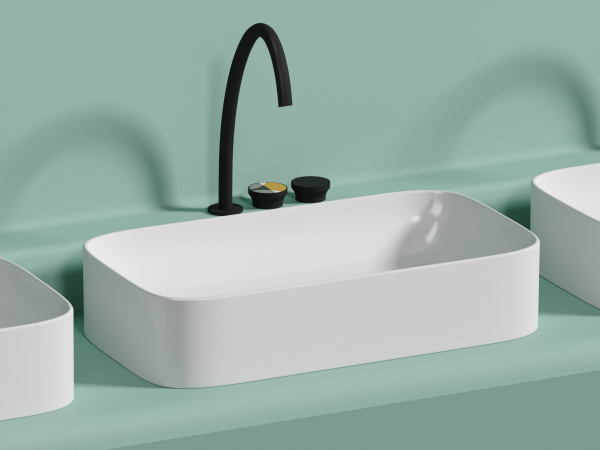 Фото раковина накладная ceramicanova element 70.5 см, цвет: белый cn6054mw