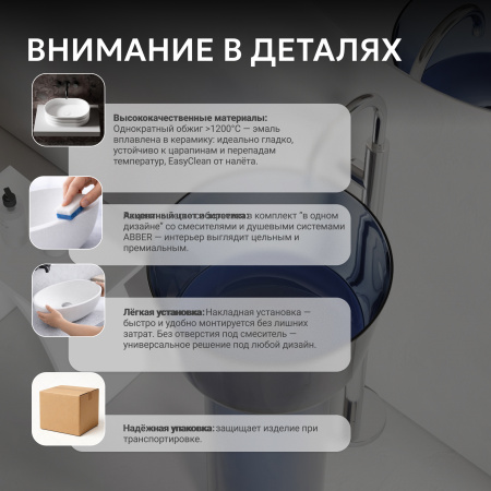 Фото раковина напольная abber kristall at2702saphir-h