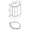 Фото душевая кабина loranto 120x80 см cs-66120-20r fw 120