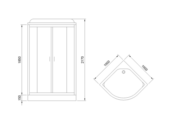 Фото душевая кабина royal bath нк rb100hk6-wt 100x100 см