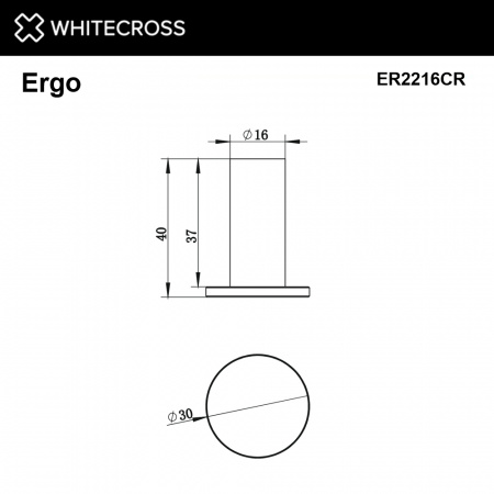 Фото крючок whitecross ergo er2216cr, цвет: хром
