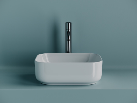 Фото раковина накладная ceramicanova element 40 см, цвет: белый cn5042