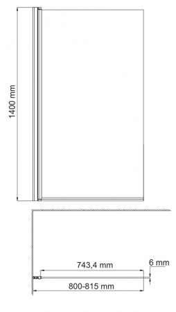 Фото шторка wasserkraft berkel 80 см 48p01-80