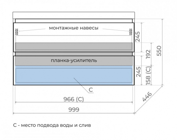 Фото тумба под раковину style line манхэттен 100 см лс-00002356