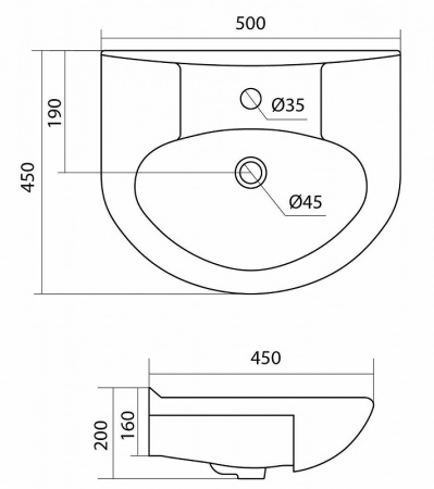 Фото раковина style line santek канны 50 см лс-00000162