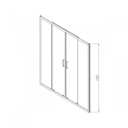 Фото душевая дверь vincea alpha 180 см vds-3al2180cl
