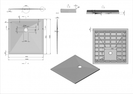 Фото поддон vincea 100x100 см vst-4sr1010a