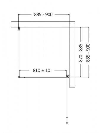 Фото душевое ограждение aquame 90x90 см aqm5215-rh-9