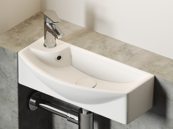 Фото раковина подвесная ceramicanova element 45.5 см, цвет: белый cn6038r