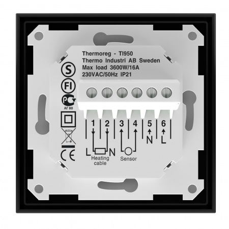 Фото терморегулятор thermo thermoreg ti 950 design black