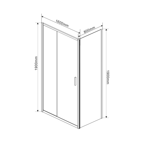 Фото душевой уголок vincea garda 160x80 см vsr-1g8016ch