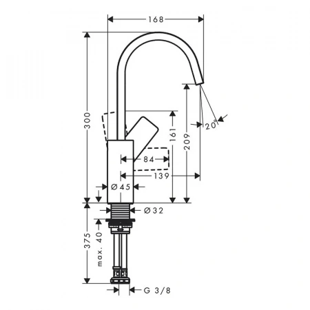 Фото смеситель для раковины hansgrohe vivenis 75032670