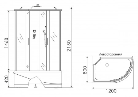 Фото душевая кабина erlit er3512tpl/r-c3 rus 120x80 см