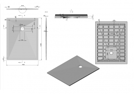 Фото поддон vincea 120x90 см vst-4sr9012a