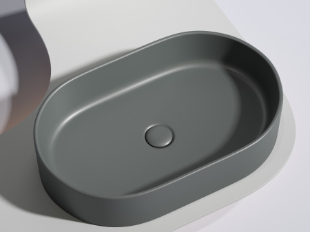 Фото раковина накладная ceramicanova element 60.8 см, цвет: антрацит cn6048mdh