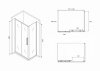 Фото душевое ограждение abber schwarzer diamant 120x70 см ag30120bh-s70b