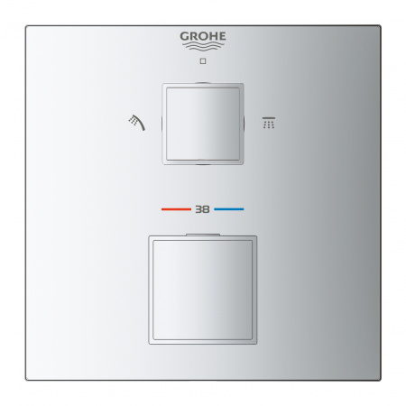Фото встраиваемый термостатический смеситель для ванны grohe grohtherm cube 24154000
