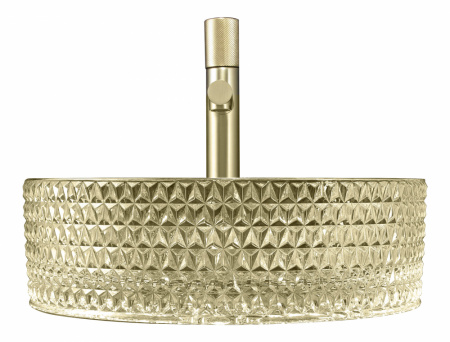 Фото раковина накладная стеклянная abber glas 39,5 см ak2301gg