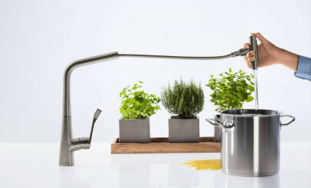 Фото смеситель для кухни hansgrohe metris select 14884800