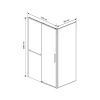 Фото душевое ограждение vincea slim soft 90x140 см  vsr-1ss9014cl