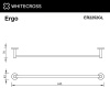 Фото полотенцедержатель 60 см whitecross ergo er2252gl, цвет: золото