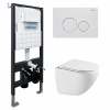 Унитаз с инсталляцией Abber Bequem AC1131TC-AC0105-AC0121MW