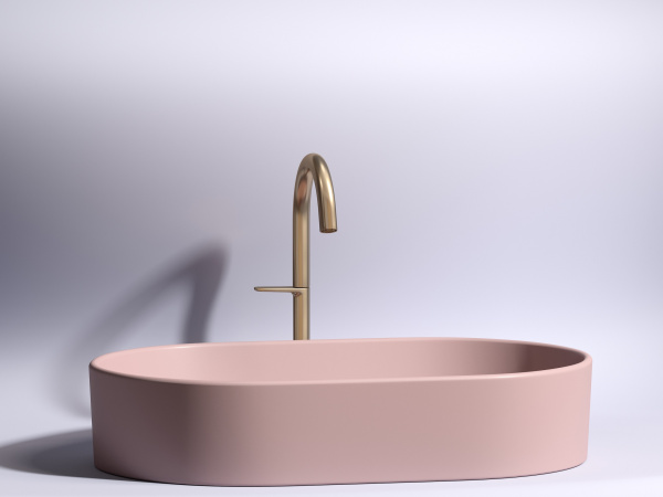 Фото раковина накладная ceramicanova element 60.8 см, цвет: розовый cn6048mp