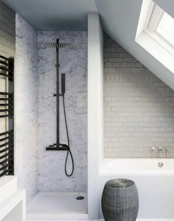 Фото душевая стойка rea milan black mat rea-p7000