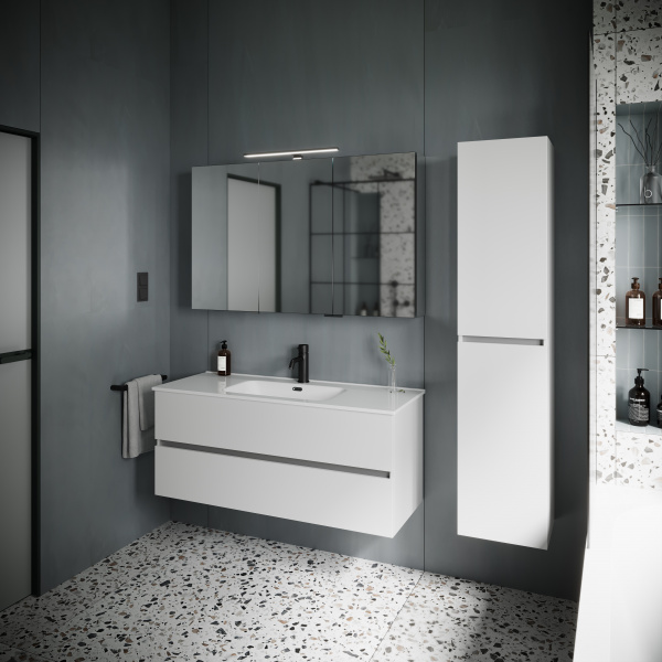 Фото тумба под раковину sancos urban 120 см, цвет: белый ur120-1w