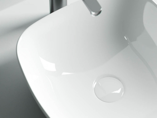 Фото раковина накладная ceramicanova element 40 см, цвет: белый cn5006