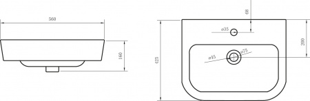 Фото раковина подвесная belbagno albano 56 см bb120l
